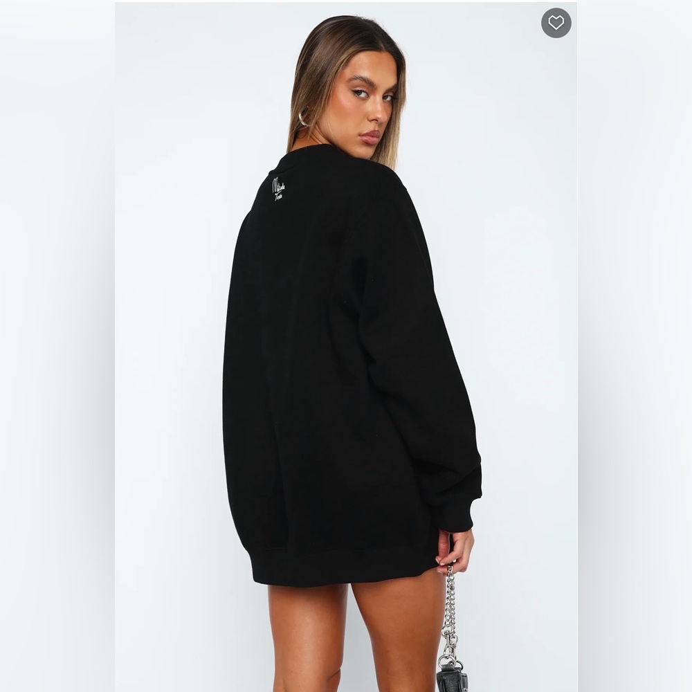 BNWT White Fox Situationship Oversized Sweater Dress Black Limited Edition